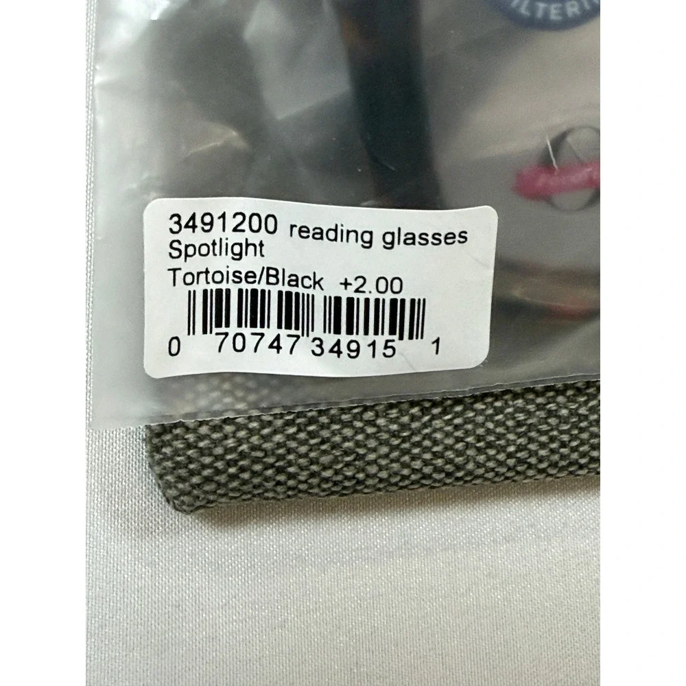 Peepers Spotlight Tortoise Square Blue Light Reading Glasses +2.00 Oprahs Fav